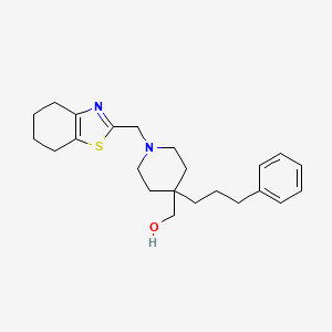 molecular formula C23H32N2OS B5022608 [4-(3-phenylpropyl)-1-(4,5,6,7-tetrahydro-1,3-benzothiazol-2-ylmethyl)-4-piperidinyl]methanol 