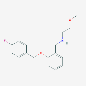 molecular formula C17H20FNO2 B502261 N-{2-[(4-fluorobenzyl)oxy]benzyl}-N-(2-methoxyethyl)amine 