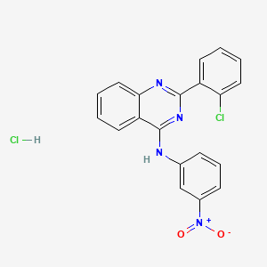 2-(2-chlorophenyl)-N-(3-nitrophenyl)quinazolin-4-amine;hydrochloride