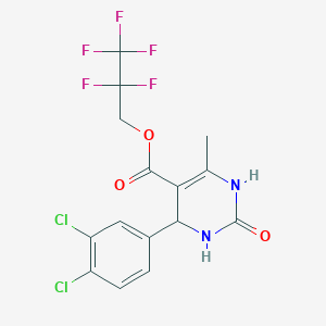 2,2,3,3,3-pentafluoropropyl 4-(3,4-dichlorophenyl)-6-methyl-2-oxo-1,2,3,4-tetrahydro-5-pyrimidinecarboxylate