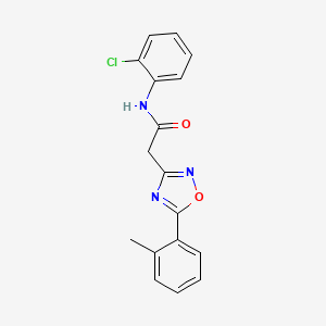 molecular formula C17H14ClN3O2 B5022633 N-(2-chlorophenyl)-2-[5-(2-methylphenyl)-1,2,4-oxadiazol-3-yl]acetamide 