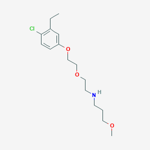 molecular formula C16H26ClNO3 B5022648 N-[2-[2-(4-chloro-3-ethylphenoxy)ethoxy]ethyl]-3-methoxypropan-1-amine 