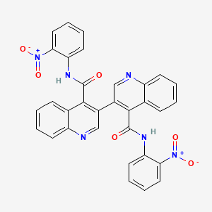 N-(2-nitrophenyl)-3-[4-[(2-nitrophenyl)carbamoyl]quinolin-3-yl]quinoline-4-carboxamide