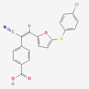 4-(2-{5-[(4-chlorophenyl)thio]-2-furyl}-1-cyanovinyl)benzoic acid