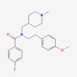 molecular formula C23H29FN2O2 B5022711 4-fluoro-N-[2-(4-methoxyphenyl)ethyl]-N-[(1-methylpiperidin-4-yl)methyl]benzamide 