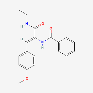 N-[(Z)-3-(ethylamino)-1-(4-methoxyphenyl)-3-oxoprop-1-en-2-yl]benzamide