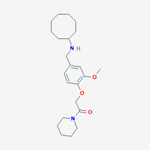 molecular formula C23H36N2O3 B502272 2-{4-[(Cyclooctylamino)methyl]-2-methoxyphenoxy}-1-(piperidin-1-yl)ethanone 