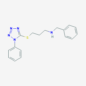 molecular formula C17H19N5S B502274 BENZYL({3-[(1-PHENYL-1H-1,2,3,4-TETRAZOL-5-YL)SULFANYL]PROPYL})AMINE 