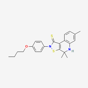 2-(4-butoxyphenyl)-4,4,7-trimethyl-4,5-dihydroisothiazolo[5,4-c]quinoline-1(2H)-thione