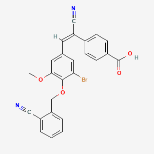 molecular formula C25H17BrN2O4 B5022747 4-(2-{3-bromo-4-[(2-cyanobenzyl)oxy]-5-methoxyphenyl}-1-cyanovinyl)benzoic acid CAS No. 835891-20-8