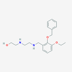 molecular formula C20H28N2O3 B502275 2-[(2-{[2-(Benzyloxy)-3-ethoxybenzyl]amino}ethyl)amino]ethanol 