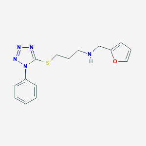 molecular formula C15H17N5OS B502278 N-(2-furylmethyl)-3-[(1-phenyl-1H-tetrazol-5-yl)thio]propan-1-amine 