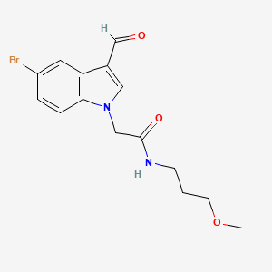 molecular formula C15H17BrN2O3 B5022781 2-(5-bromo-3-formyl-1H-indol-1-yl)-N-(3-methoxypropyl)acetamide 