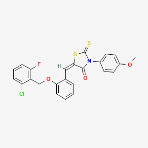 5-{2-[(2-chloro-6-fluorobenzyl)oxy]benzylidene}-3-(4-methoxyphenyl)-2-thioxo-1,3-thiazolidin-4-one