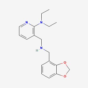 molecular formula C18H23N3O2 B5022804 3-{[(1,3-benzodioxol-4-ylmethyl)amino]methyl}-N,N-diethyl-2-pyridinamine 