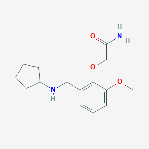 molecular formula C15H22N2O3 B502281 2-{2-[(Cyclopentylamino)methyl]-6-methoxyphenoxy}acetamide 