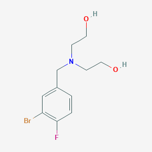 2-[(3-Bromo-4-fluorophenyl)methyl-(2-hydroxyethyl)amino]ethanol