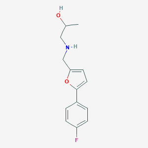 molecular formula C14H16FNO2 B502282 1-({[5-(4-Fluorophenyl)-2-furyl]methyl}amino)-2-propanol 