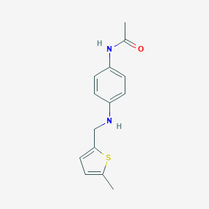 molecular formula C14H16N2OS B502285 N-(4-{[(5-methyl-2-thienyl)methyl]amino}phenyl)acetamide 