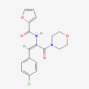 N-[(E)-1-(4-chlorophenyl)-3-morpholin-4-yl-3-oxoprop-1-en-2-yl]furan-2-carboxamide