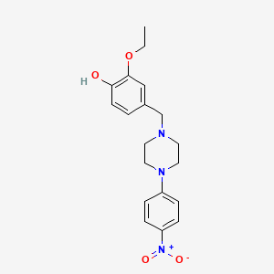 molecular formula C19H23N3O4 B5022863 2-ethoxy-4-{[4-(4-nitrophenyl)-1-piperazinyl]methyl}phenol 