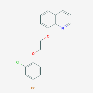 molecular formula C17H13BrClNO2 B5022871 8-[2-(4-bromo-2-chlorophenoxy)ethoxy]quinoline 