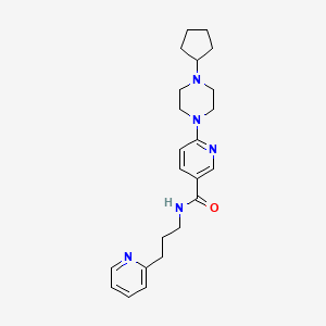 6-(4-cyclopentyl-1-piperazinyl)-N-[3-(2-pyridinyl)propyl]nicotinamide