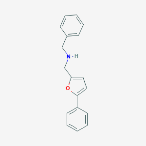 molecular formula C18H17NO B502291 1-phenyl-N-[(5-phenylfuran-2-yl)methyl]methanamine 