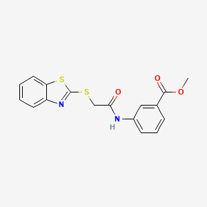 molecular formula C17H14N2O3S2 B5022912 methyl 3-{[(1,3-benzothiazol-2-ylthio)acetyl]amino}benzoate 