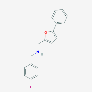 molecular formula C18H16FNO B502293 1-(4-fluorophenyl)-N-[(5-phenylfuran-2-yl)methyl]methanamine 
