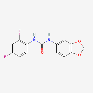 molecular formula C14H10F2N2O3 B5022931 1-(1,3-Benzodioxol-5-yl)-3-(2,4-difluorophenyl)urea 