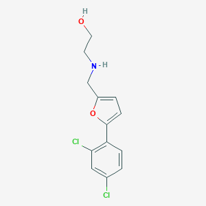 molecular formula C13H13Cl2NO2 B502296 2-({[5-(2,4-Dichlorophenyl)-2-furyl]methyl}amino)ethanol 