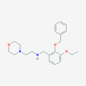 molecular formula C22H30N2O3 B502298 N-[2-(benzyloxy)-3-ethoxybenzyl]-2-(morpholin-4-yl)ethanamine 