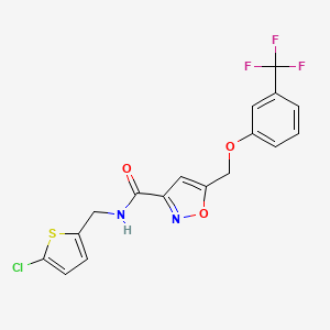 N-[(5-chloro-2-thienyl)methyl]-5-{[3-(trifluoromethyl)phenoxy]methyl}-3-isoxazolecarboxamide