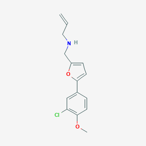 molecular formula C15H16ClNO2 B502300 N-{[5-(3-chloro-4-methoxyphenyl)furan-2-yl]methyl}prop-2-en-1-amine 