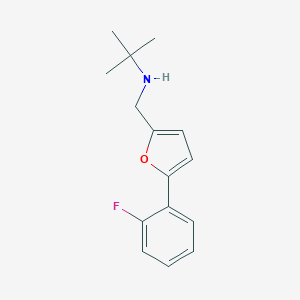 molecular formula C15H18FNO B502302 N-{[5-(2-fluorophenyl)furan-2-yl]methyl}-2-methylpropan-2-amine 