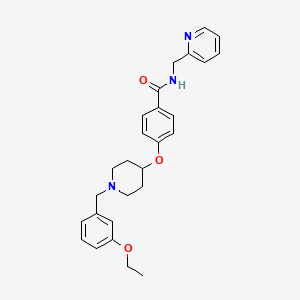 4-{[1-(3-ethoxybenzyl)-4-piperidinyl]oxy}-N-(2-pyridinylmethyl)benzamide