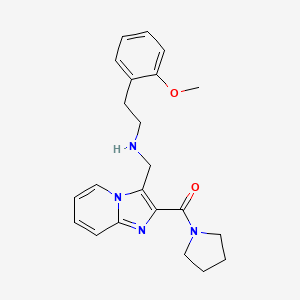 2-(2-methoxyphenyl)-N-{[2-(1-pyrrolidinylcarbonyl)imidazo[1,2-a]pyridin-3-yl]methyl}ethanamine