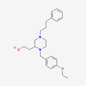 molecular formula C24H34N2O2 B5023053 2-[1-(4-ethoxybenzyl)-4-(3-phenylpropyl)-2-piperazinyl]ethanol 