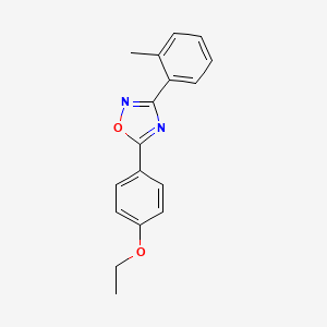 molecular formula C17H16N2O2 B5023088 5-(4-ethoxyphenyl)-3-(2-methylphenyl)-1,2,4-oxadiazole 