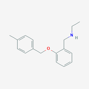molecular formula C17H21NO B502309 N-{2-[(4-methylbenzyl)oxy]benzyl}ethanamine 
