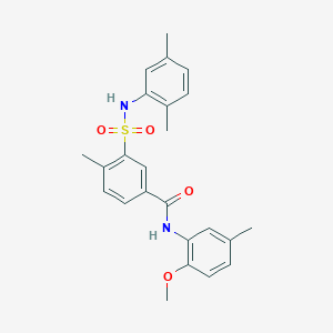 3-{[(2,5-dimethylphenyl)amino]sulfonyl}-N-(2-methoxy-5-methylphenyl)-4-methylbenzamide