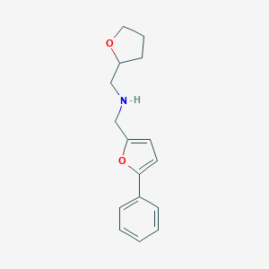 molecular formula C16H19NO2 B502310 [(5-Phenyl-2-furyl)methyl](tetrahydrofuran-2-ylmethyl)amine 