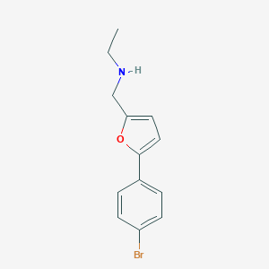 molecular formula C13H14BrNO B502315 N-{[5-(4-bromophenyl)furan-2-yl]methyl}ethanamine 