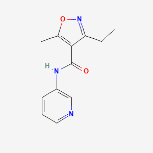 molecular formula C12H13N3O2 B5023150 3-ethyl-5-methyl-N-3-pyridinyl-4-isoxazolecarboxamide 