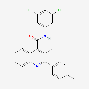 molecular formula C24H18Cl2N2O B5023158 N-(3,5-dichlorophenyl)-3-methyl-2-(4-methylphenyl)-4-quinolinecarboxamide 