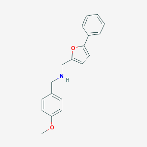 molecular formula C19H19NO2 B502316 1-(4-methoxyphenyl)-N-[(5-phenylfuran-2-yl)methyl]methanamine 