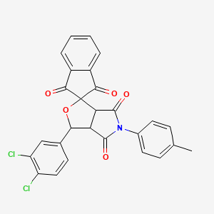 3-(3,4-dichlorophenyl)-5-(4-methylphenyl)-3a,6a-dihydrospiro[furo[3,4-c]pyrrole-1,2'-indene]-1',3',4,6(3H,5H)-tetrone