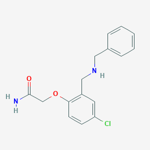 molecular formula C16H17ClN2O2 B502318 2-{2-[(Benzylamino)methyl]-4-chlorophenoxy}acetamide 