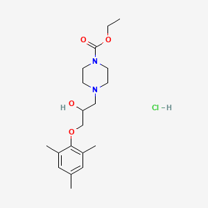 ethyl 4-[2-hydroxy-3-(mesityloxy)propyl]-1-piperazinecarboxylate hydrochloride